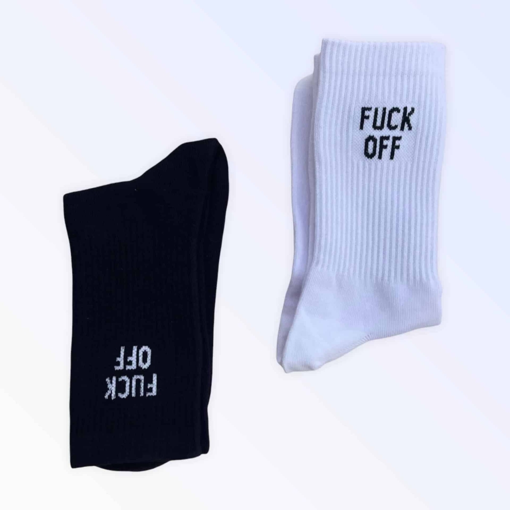 גרביים בהדפס FUCK OFF