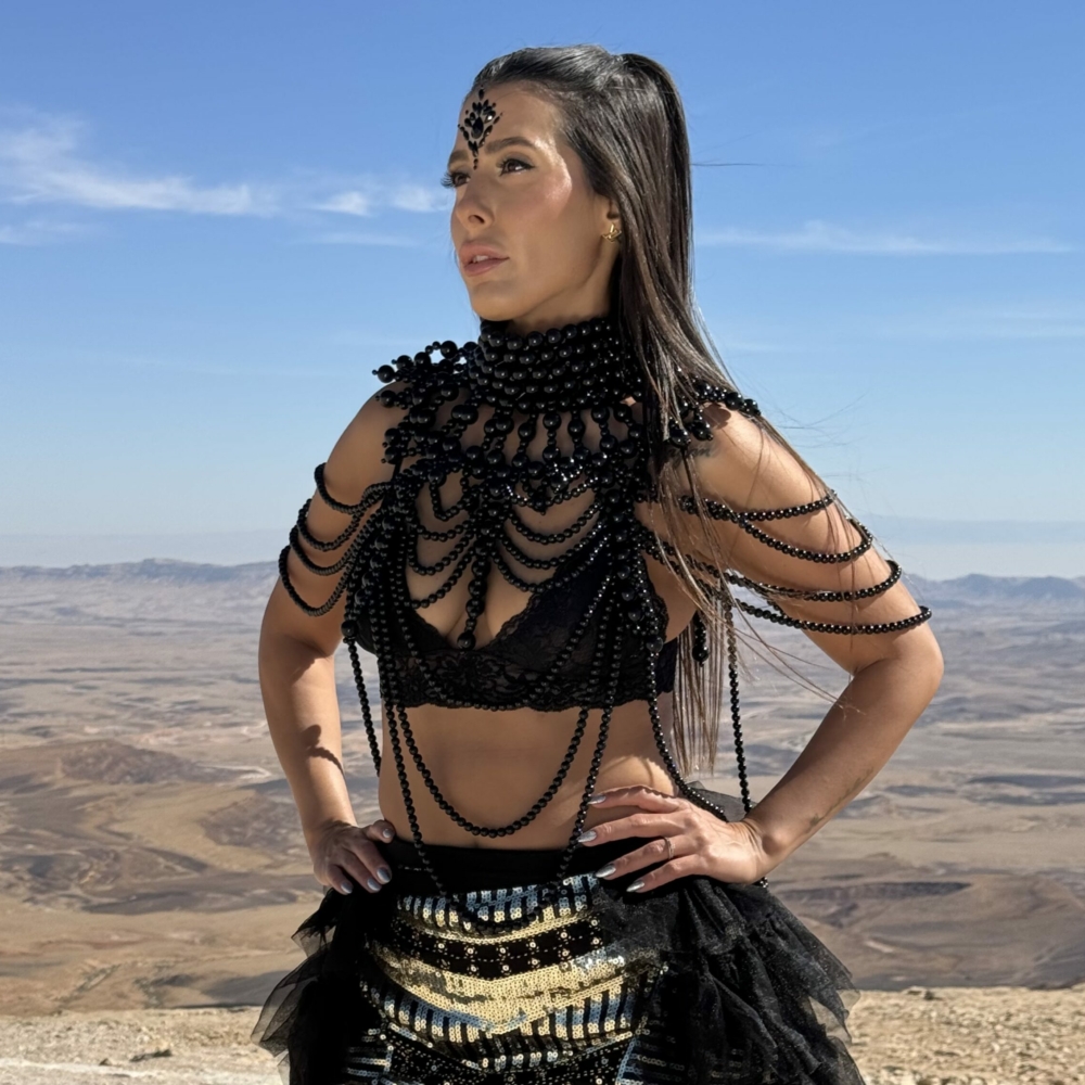 שרשרת פנינים- שחור