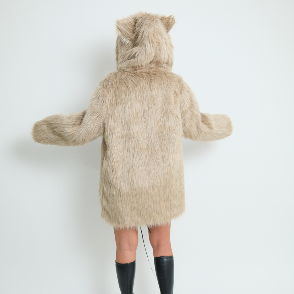 מעיל פרווה דובי- חום