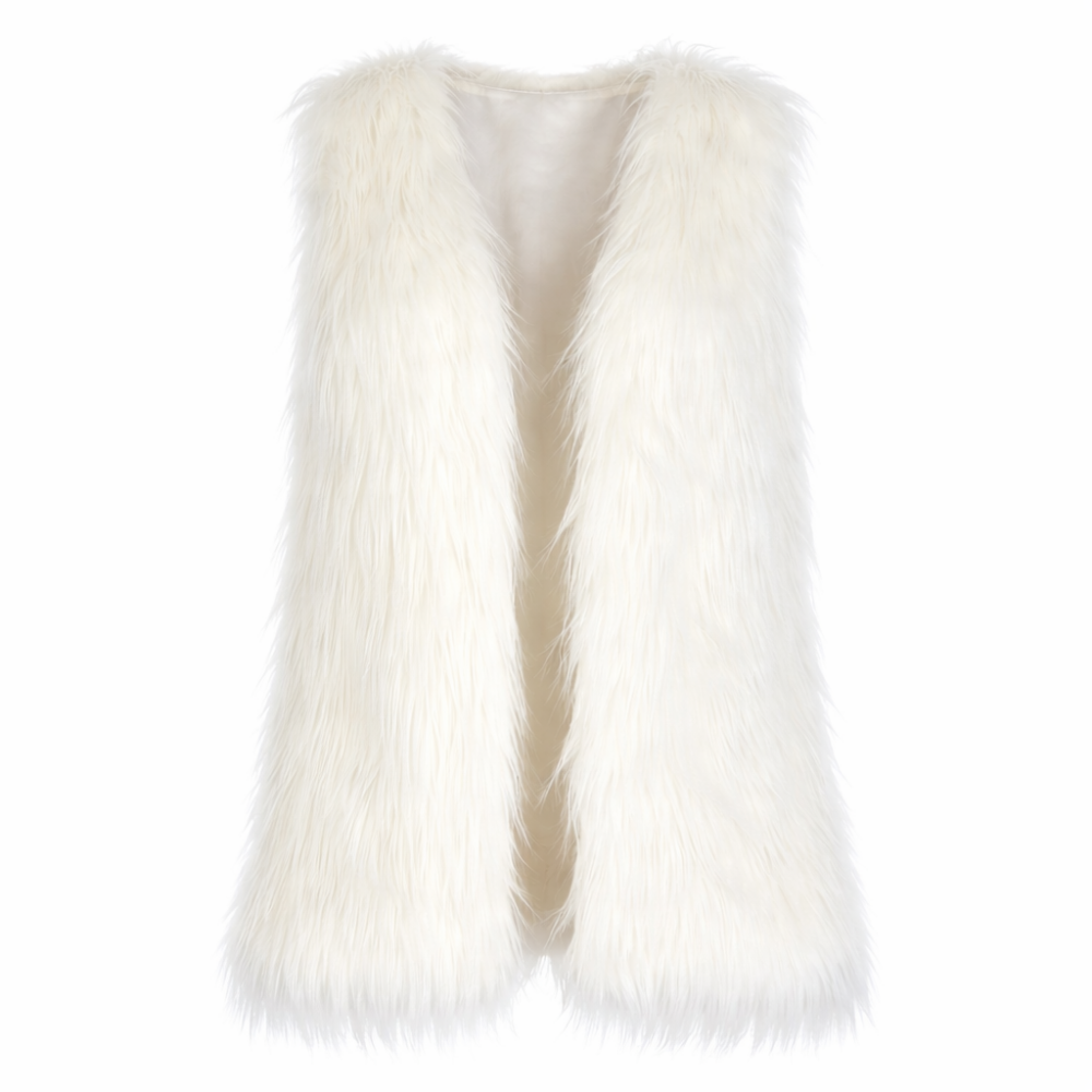 Ivory Fur Vest- אפודה פרוותית