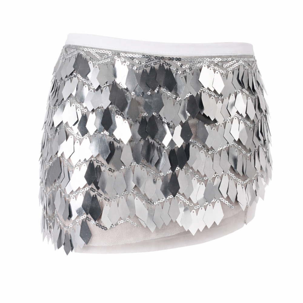 חצאית פייטים קשירה דגם "Moonlight Spark"