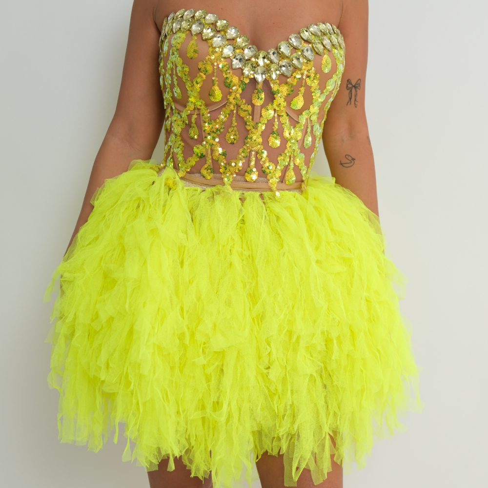 Lime Queen Set- סט פסטיבלי צהוב